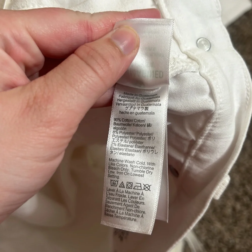 NWT J. Crew 10” Vintage Straight White Jeans 33